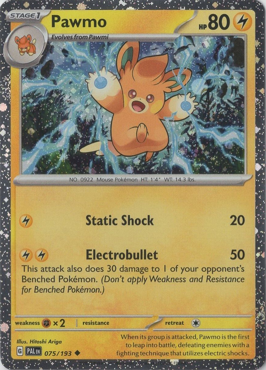 Pawmo (075/193) (Cosmos Foil) [Scarlet & Violet: Paldea Evolved] | Dragon's Lair Comics and Fantasy Houston TX