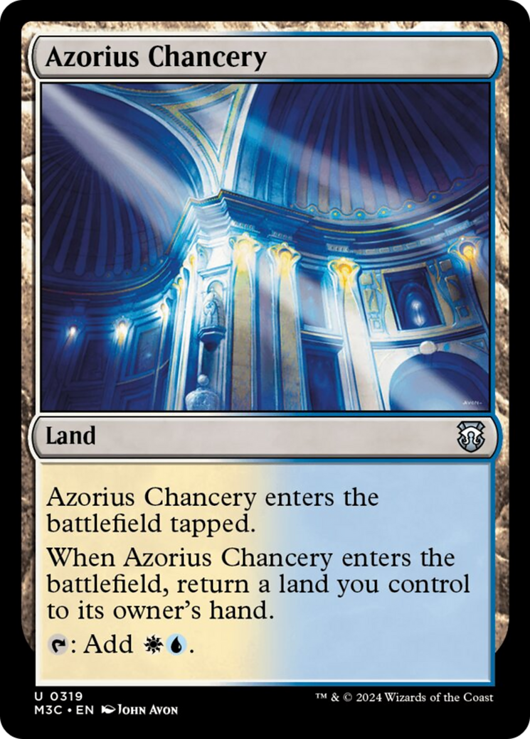 Azorius Chancery (Ripple Foil) [Modern Horizons 3 Commander] | Dragon's Lair Comics and Fantasy Houston TX