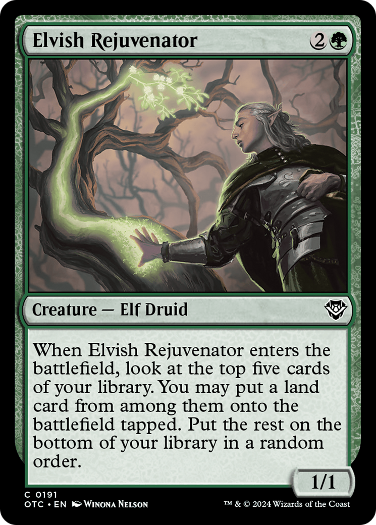 Elvish Rejuvenator [Outlaws of Thunder Junction Commander] | Dragon's Lair Comics and Fantasy Houston TX