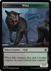 Human Soldier // Wolf (035) Double-Sided Token [Bloomburrow Commander Tokens] | Dragon's Lair Comics and Fantasy Houston TX