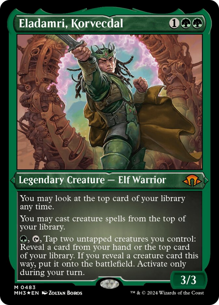 Eladamri, Korvecdal (Foil Etched) [Modern Horizons 3] | Dragon's Lair Comics and Fantasy Houston TX