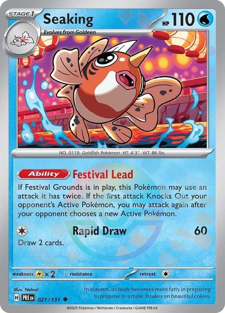 Seaking (021/131) (Poke Ball Pattern) [Scarlet & Violet: Prismatic Evolutions] | Dragon's Lair Comics and Fantasy Houston TX