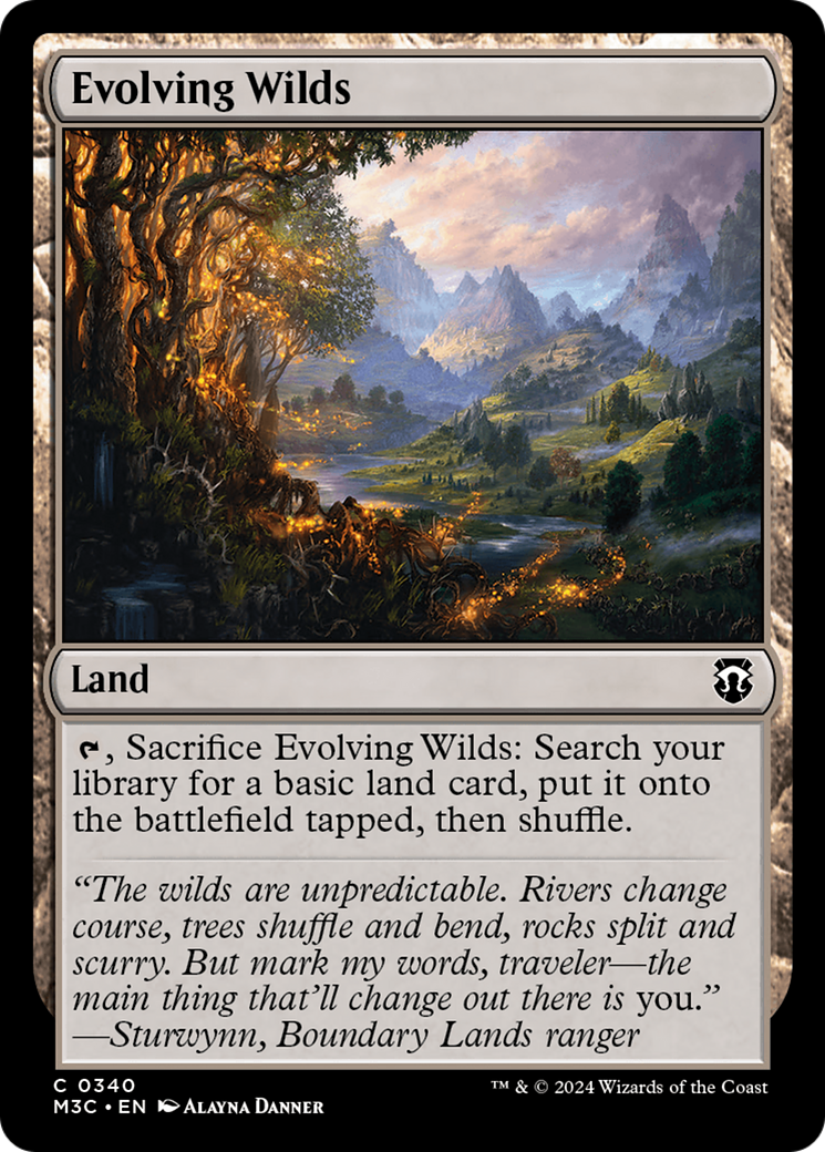 Evolving Wilds (Ripple Foil) [Modern Horizons 3 Commander] | Dragon's Lair Comics and Fantasy Houston TX