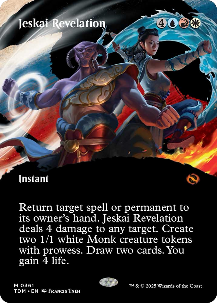 Jeskai Revelation (Borderless) [Tarkir: Dragonstorm] | Dragon's Lair Comics and Fantasy Houston TX