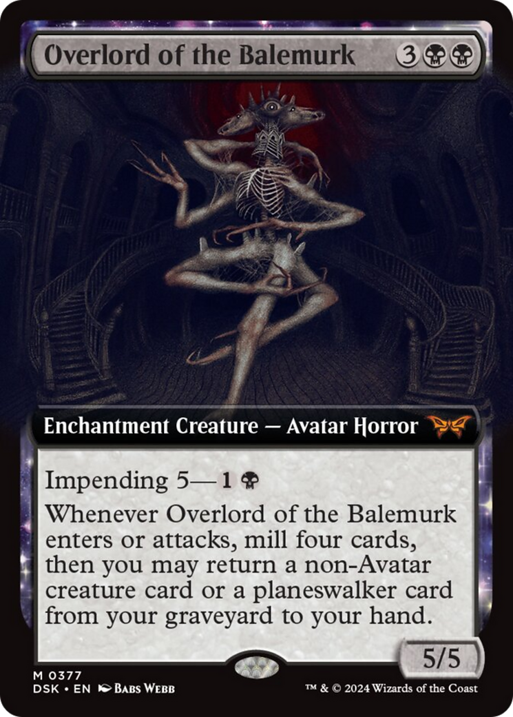 Overlord of the Balemurk (Extended Art) [Duskmourn: House of Horror] | Dragon's Lair Comics and Fantasy Houston TX
