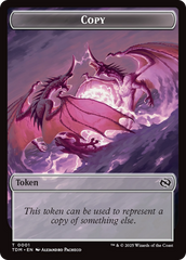 Copy // Dragon (0014) Double-Sided Token [Tarkir: Dragonstorm Commander Tokens] | Dragon's Lair Comics and Fantasy Houston TX