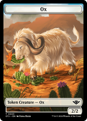 Treasure // Ox Double-Sided Token [Outlaws of Thunder Junction Tokens] | Dragon's Lair Comics and Fantasy Houston TX