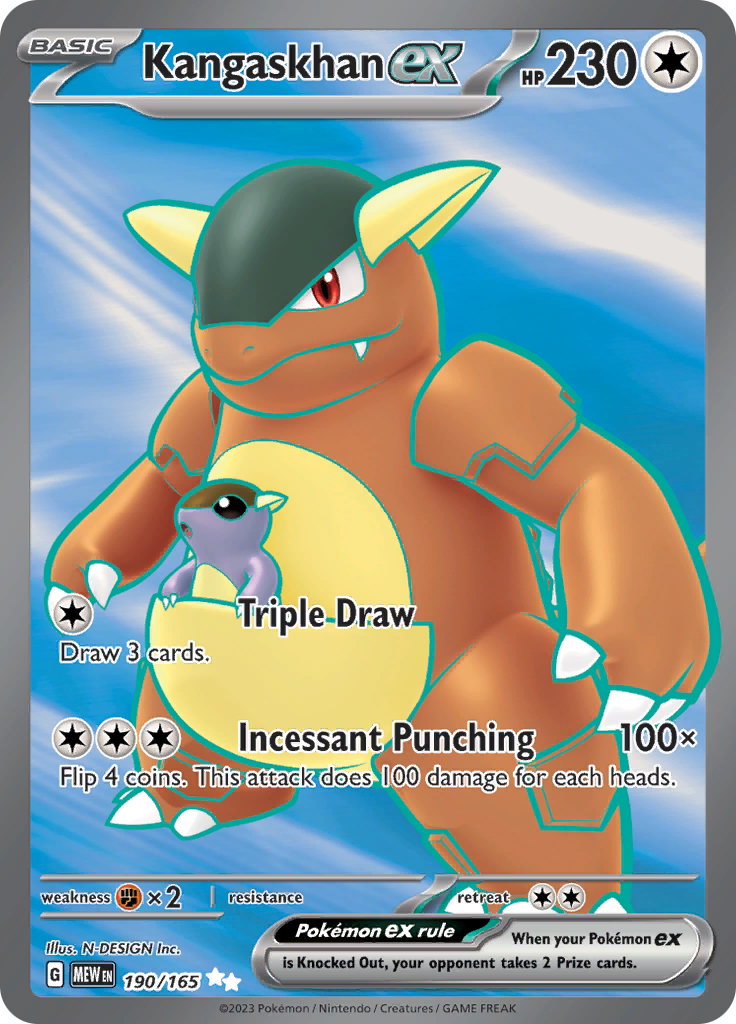 Kangaskhan ex (190/165) [Scarlet & Violet 151] | Dragon's Lair Comics and Fantasy Houston TX