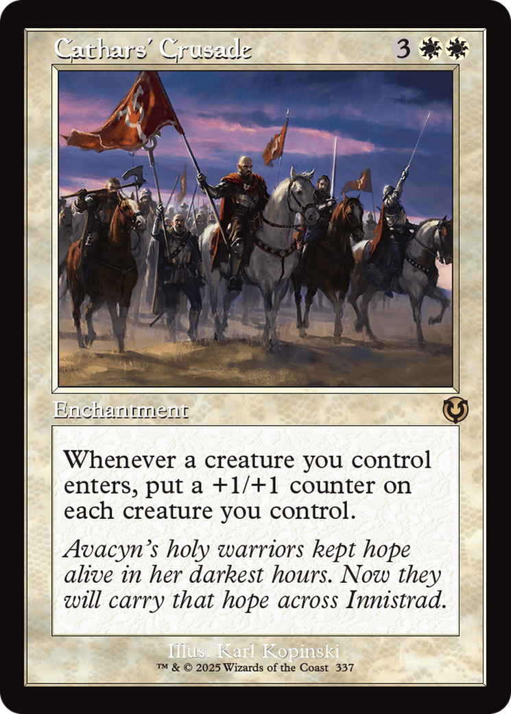 Cathars' Crusade (Retro Frame) [Innistrad Remastered] | Dragon's Lair Comics and Fantasy Houston TX