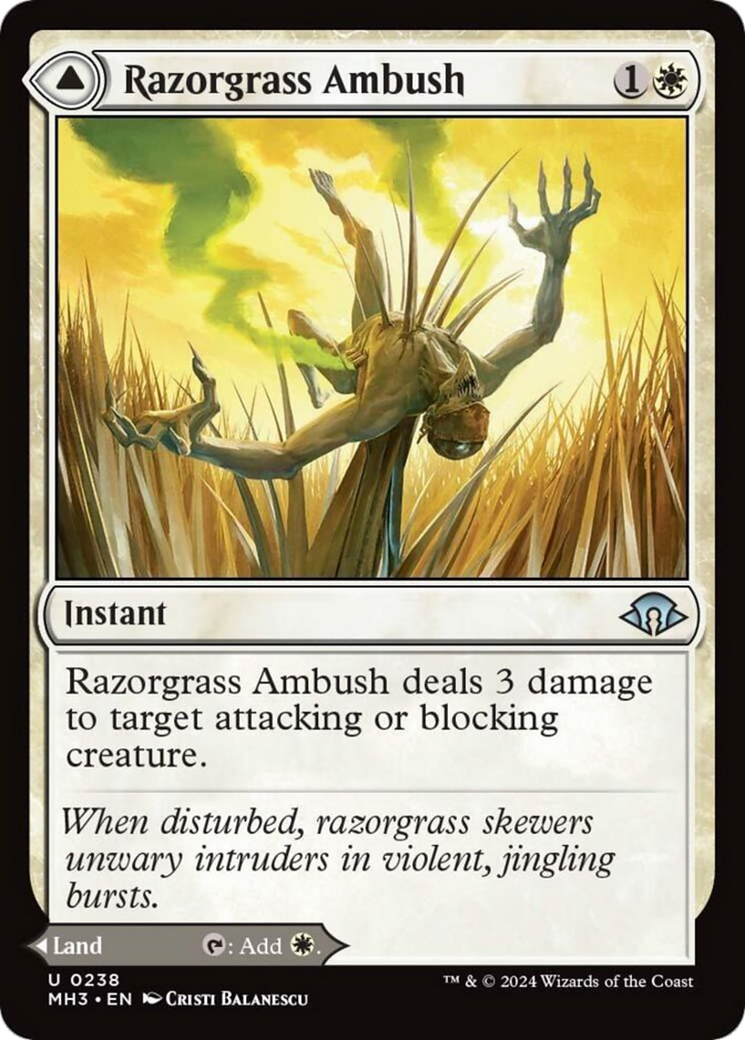 Razorgrass Ambush // Razorgrass Field [Modern Horizons 3] | Dragon's Lair Comics and Fantasy Houston TX