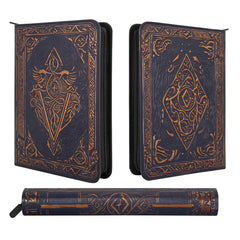 QMDirect TCG Faux-Leather Trading Card Binder - Blue | Dragon's Lair Comics and Fantasy Houston TX