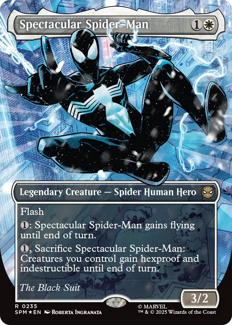 Spectacular Spider-Man (0235) (Borderless) (Textured Foil) [Marvel's Spider-Man] | Dragon's Lair Comics and Fantasy Houston TX