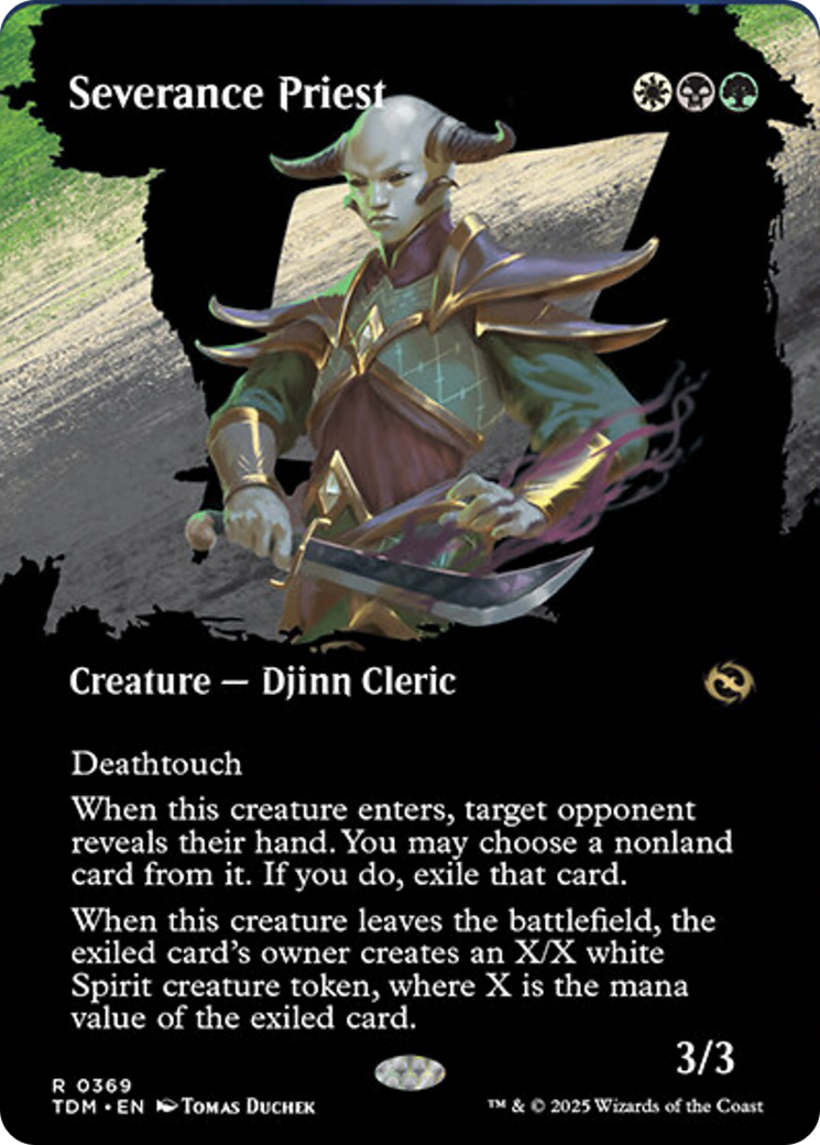 Severance Priest (Borderless) [Tarkir: Dragonstorm] | Dragon's Lair Comics and Fantasy Houston TX