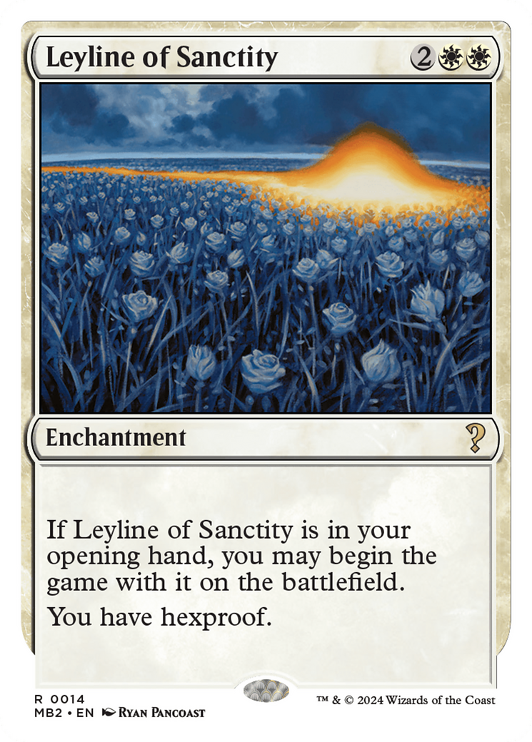 Leyline of Sanctity (White Border) [Mystery Booster 2] | Dragon's Lair Comics and Fantasy Houston TX