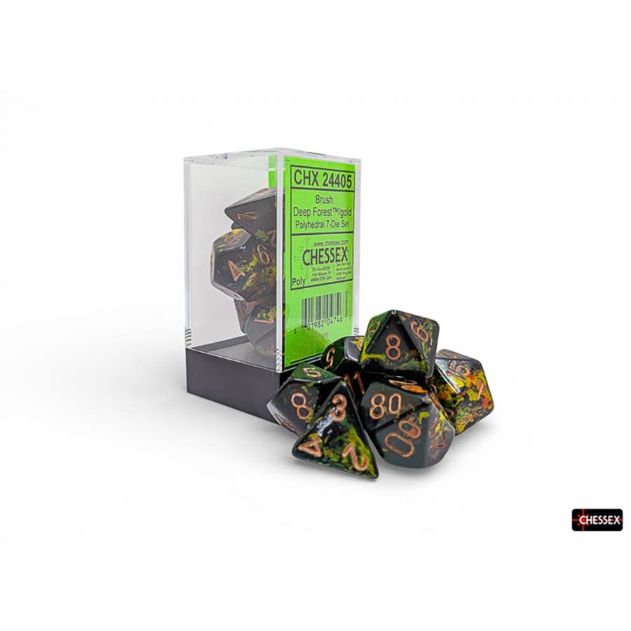 Chessex: Brush Polyhedral Dice Block (7 Dice) - Various Sets | Odin's Place