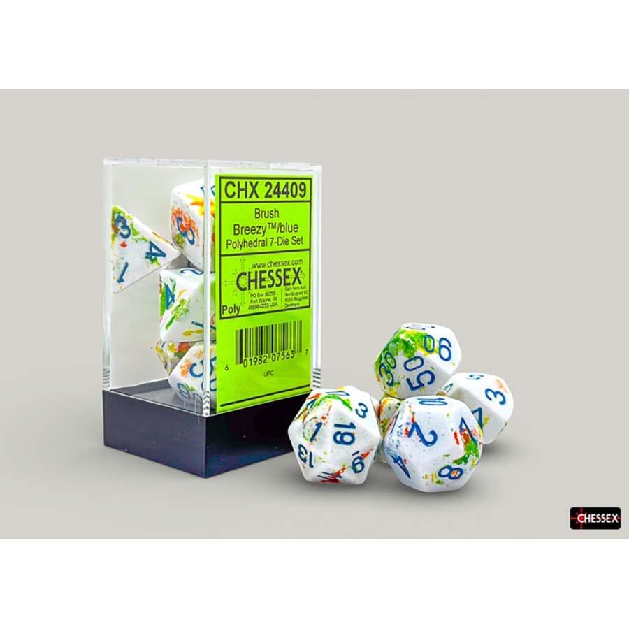 Chessex: Brush Polyhedral Dice Block (7 Dice) - Various Sets | Odin's Place