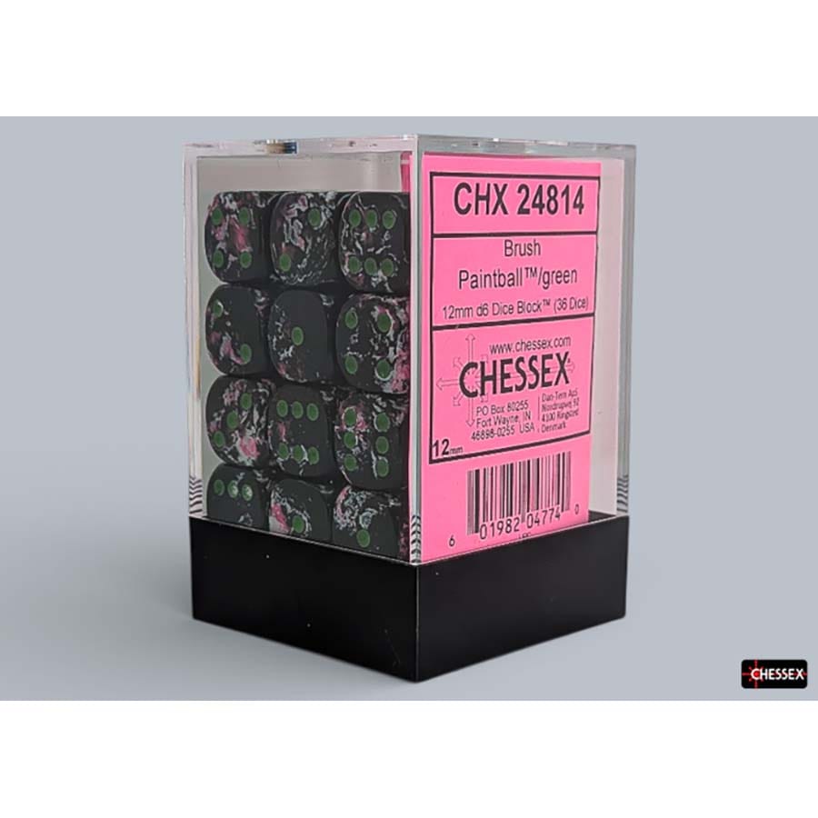 Chessex: Brush 12mm D6 Dice Block (36 Dice) - Various Sets | Odin's Place