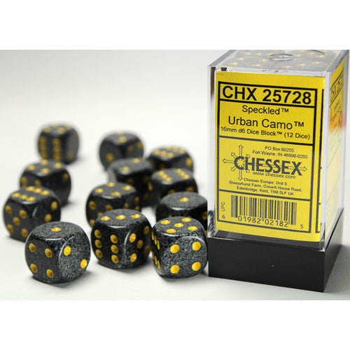Chessex Speckled: 16mm Pip D6 Urban (12) | Dragon's Lair Comics and Fantasy Houston TX
