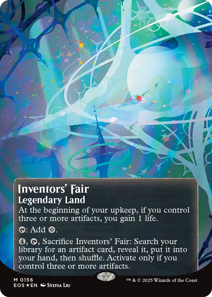 Inventors' Fair (0156) (Borderless) (Galaxy Foil) [Edge of Eternities: Stellar Sights] | Dragon's Lair Comics and Fantasy Houston TX
