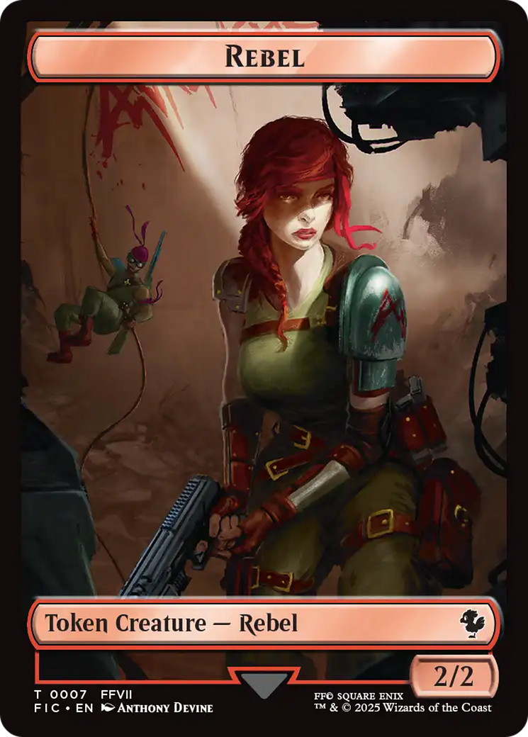 Soldier // Rebel Double-Sided Token [FINAL FANTASY Commander Tokens] | Dragon's Lair Comics and Fantasy Houston TX