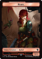 Soldier // Rebel Double-Sided Token [FINAL FANTASY Commander Tokens] | Dragon's Lair Comics and Fantasy Houston TX