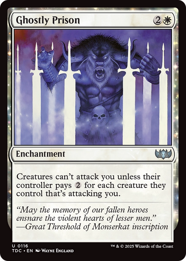 Ghostly Prison [Tarkir: Dragonstorm Commander] | Dragon's Lair Comics and Fantasy Houston TX