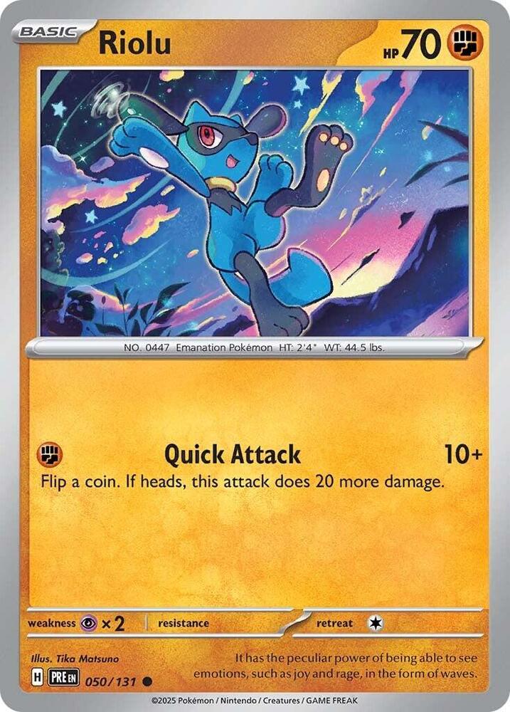 Riolu (050/131) [Scarlet & Violet: Prismatic Evolutions] | Dragon's Lair Comics and Fantasy Houston TX