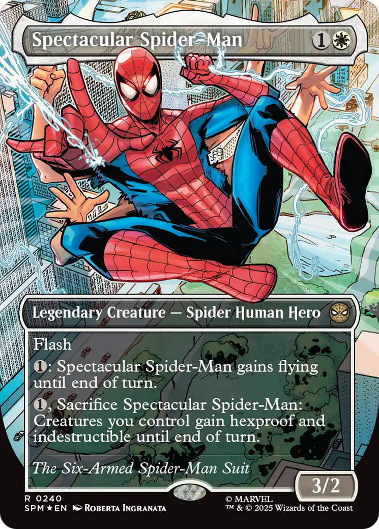 Spectacular Spider-Man (0240) (Borderless) (Textured Foil) [Marvel's Spider-Man] | Dragon's Lair Comics and Fantasy Houston TX