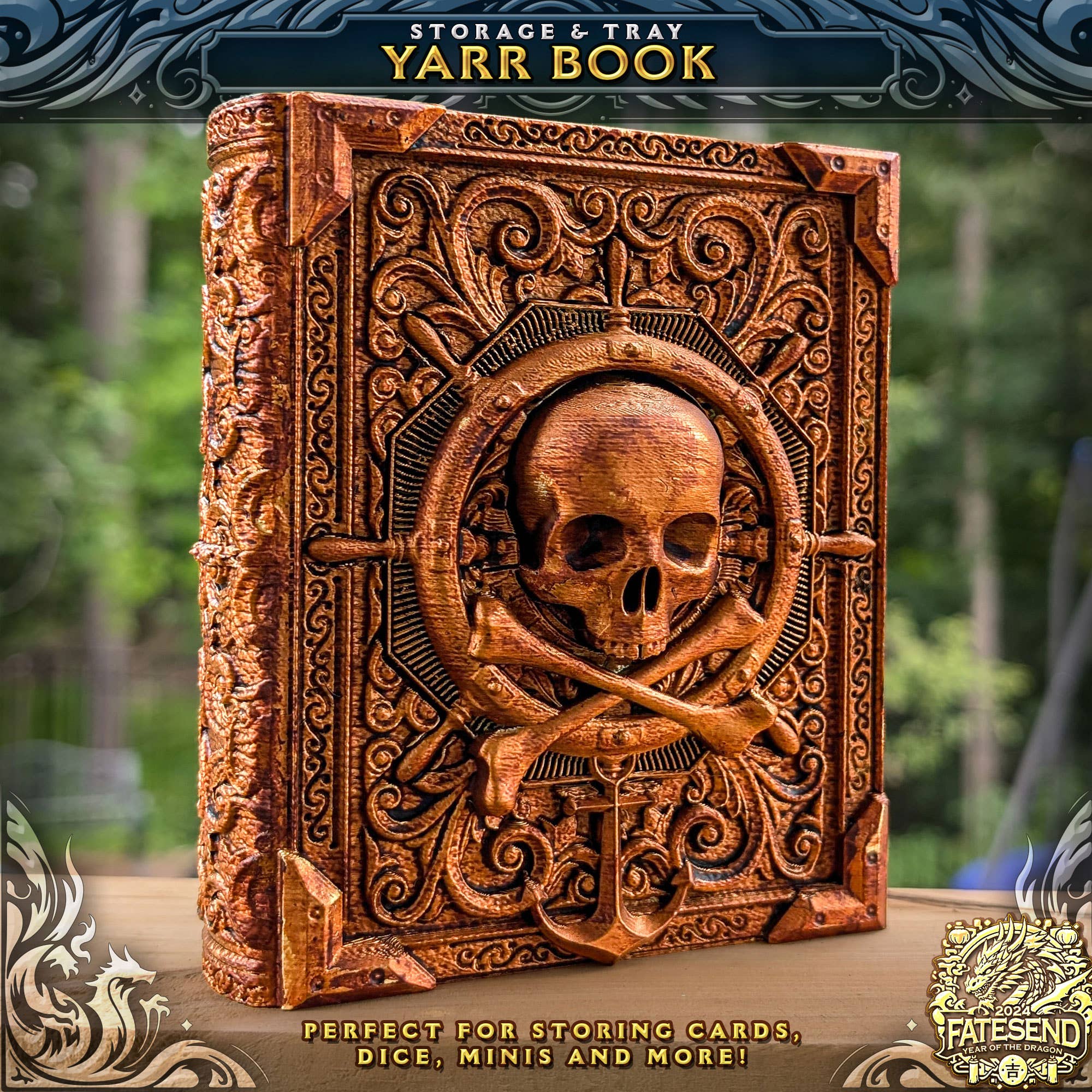Pirate Yarr Storage Tome for TTRPG, MTG, Pokemon, D&D Gaming | Dragon's Lair Comics and Fantasy Houston TX
