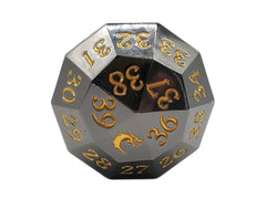 Old School Dice: Metal D40 Spindown | Dragon's Lair Comics and Fantasy Houston TX
