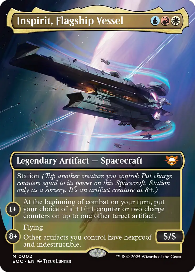 Inspirit, Flagship Vessel (Borderless) [Edge of Eternities Commander] | Dragon's Lair Comics and Fantasy Houston TX