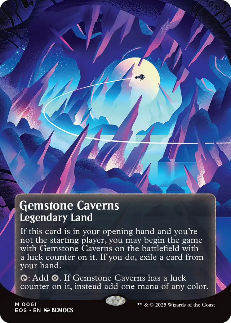 Gemstone Caverns (0061) (Borderless) [Edge of Eternities: Stellar Sights] | Dragon's Lair Comics and Fantasy Houston TX