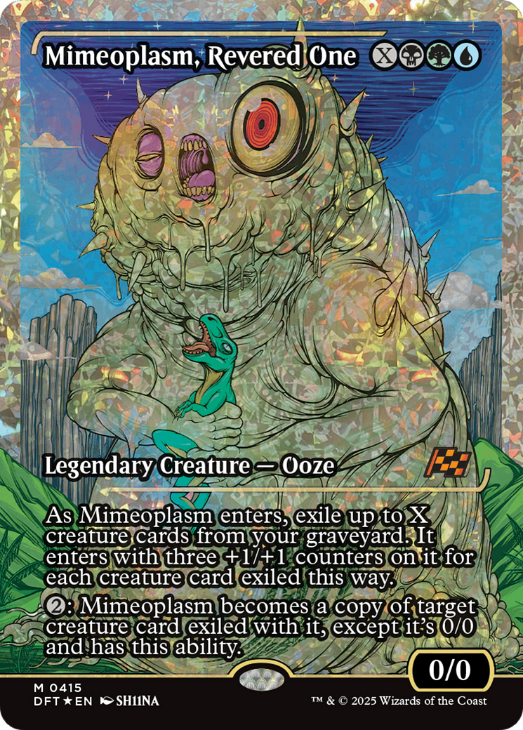 Mimeoplasm, Revered One (Showcase) (Fracture Foil) [Aetherdrift] | Dragon's Lair Comics and Fantasy Houston TX