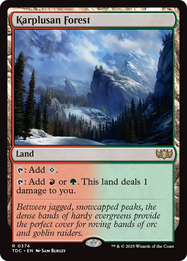 Karplusan Forest [Tarkir: Dragonstorm Commander] | Dragon's Lair Comics and Fantasy Houston TX