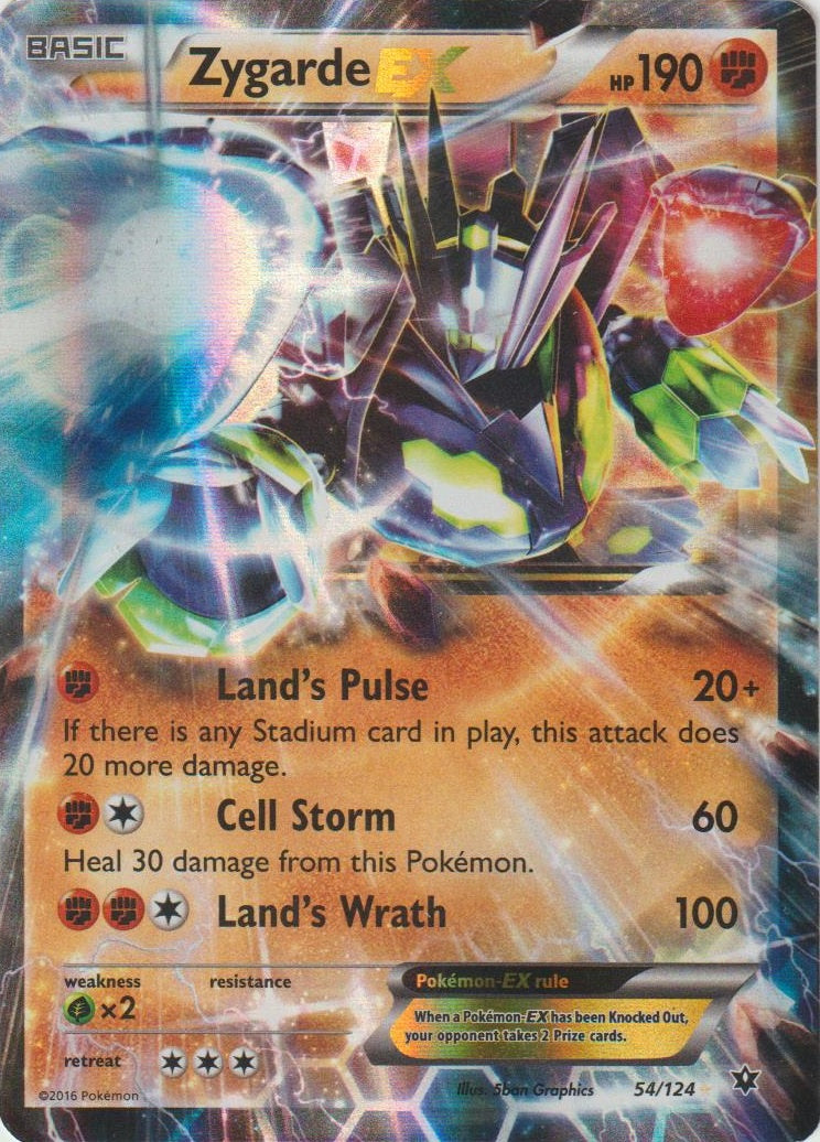 Zygarde EX (054/124) (Jumbo Card) [XY: Fates Collide] | Dragon's Lair Comics and Fantasy Houston TX