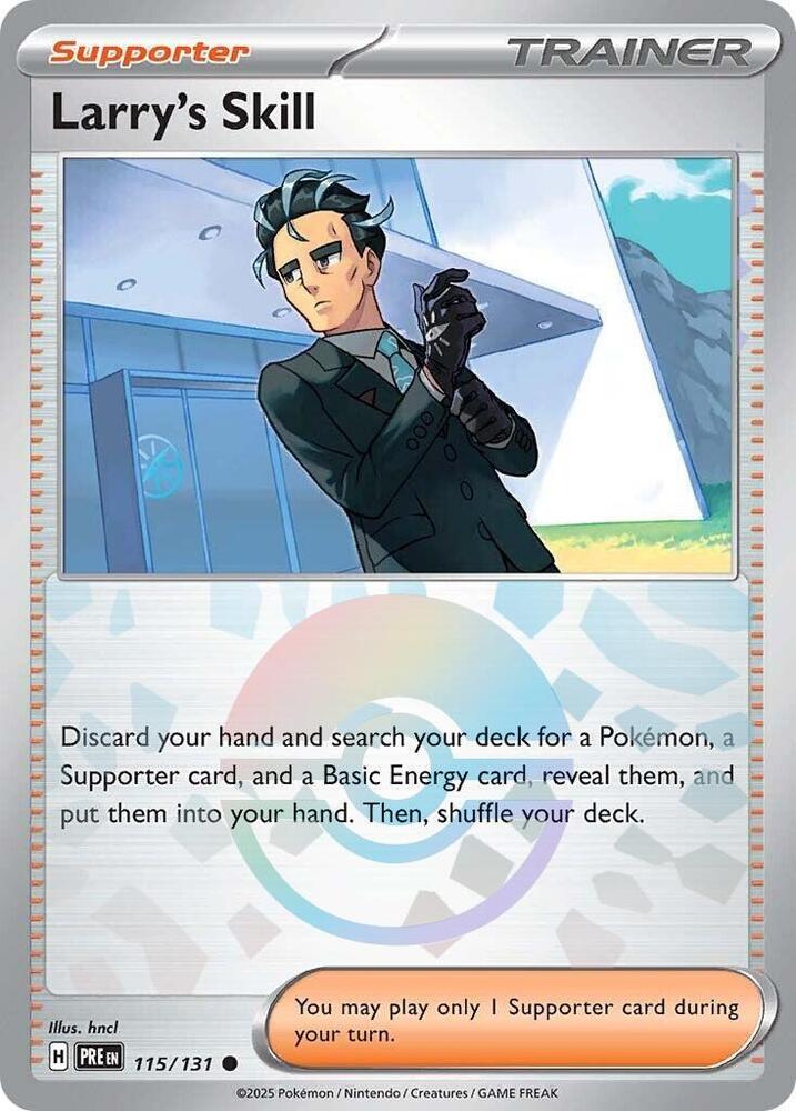 Larry's Skill (115/131) (Poke Ball Pattern) [Scarlet & Violet: Prismatic Evolutions] | Dragon's Lair Comics and Fantasy Houston TX