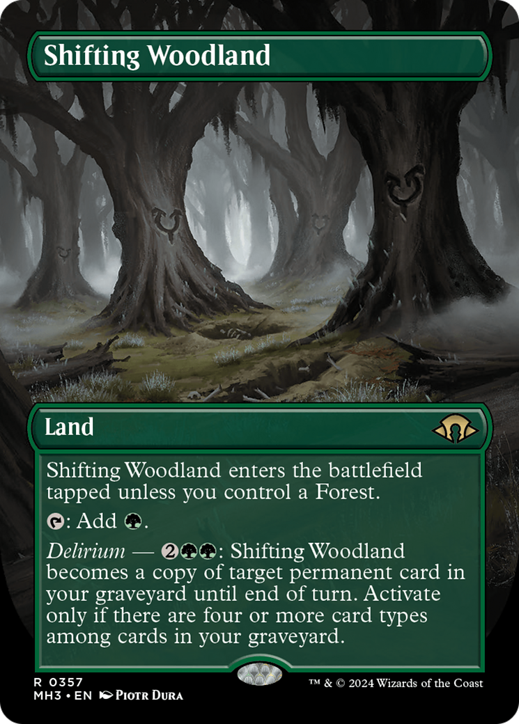 Shifting Woodland (Borderless) [Modern Horizons 3] | Dragon's Lair Comics and Fantasy Houston TX