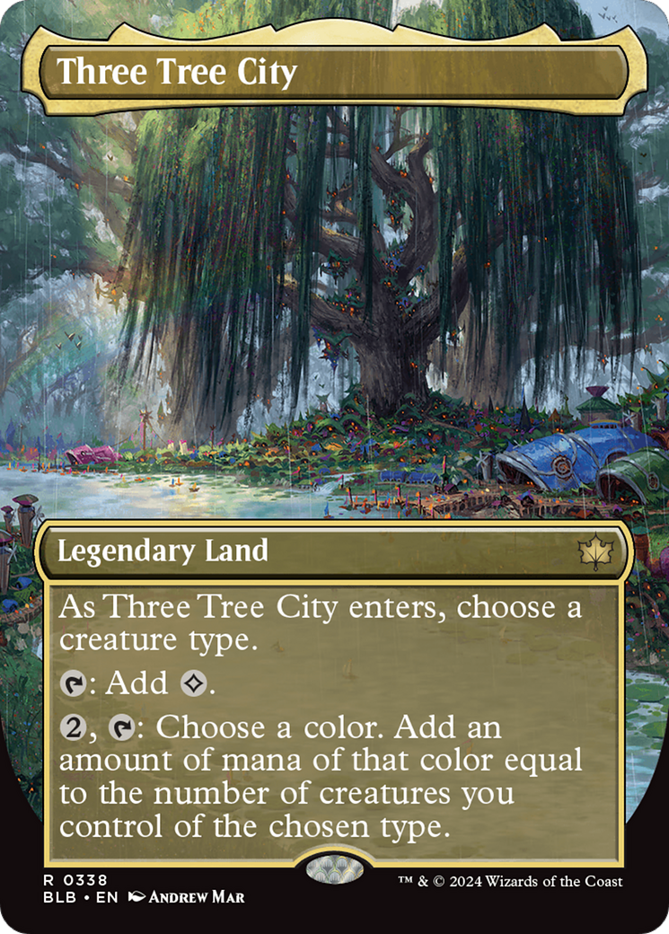 Three Tree City (Borderless) (0338) [Bloomburrow] | Dragon's Lair Comics and Fantasy Houston TX