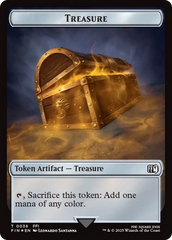 Clue // Treasure Double-Sided Token (Surge Foil) [FINAL FANTASY Commander Tokens] | Dragon's Lair Comics and Fantasy Houston TX