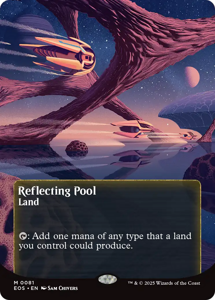 Reflecting Pool (0081) (Borderless) [Edge of Eternities: Stellar Sights] | Dragon's Lair Comics and Fantasy Houston TX
