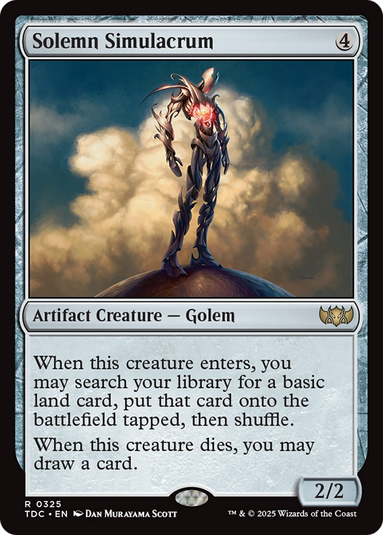 Solemn Simulacrum [Tarkir: Dragonstorm Commander] | Dragon's Lair Comics and Fantasy Houston TX