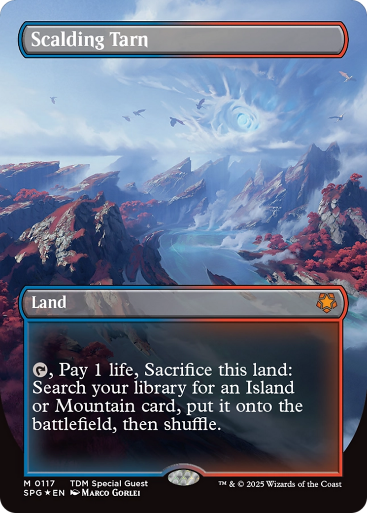 Scalding Tarn (Borderless) (Dragonscale Foil) [Tarkir: Dragonstorm Special Guests] | Dragon's Lair Comics and Fantasy Houston TX