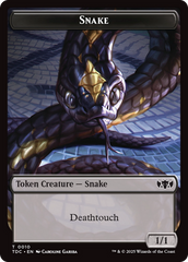Snake // Myr Double-Sided Token [Tarkir: Dragonstorm Commander Tokens] | Dragon's Lair Comics and Fantasy Houston TX