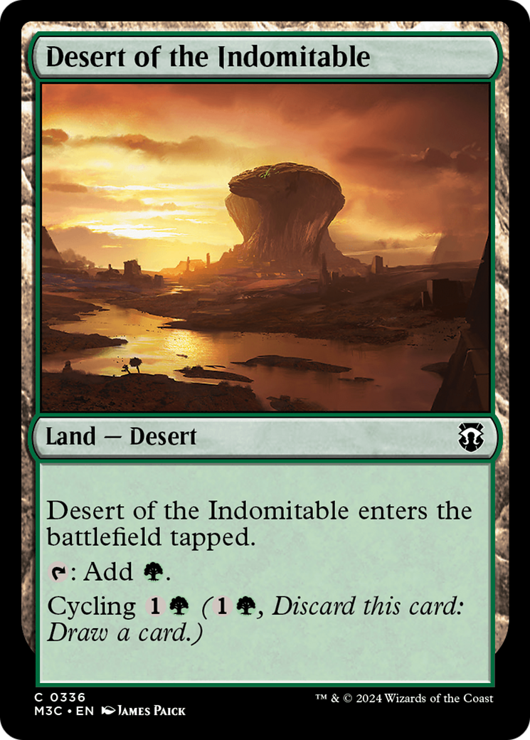Desert of the Indomitable (Ripple Foil) [Modern Horizons 3 Commander] | Dragon's Lair Comics and Fantasy Houston TX