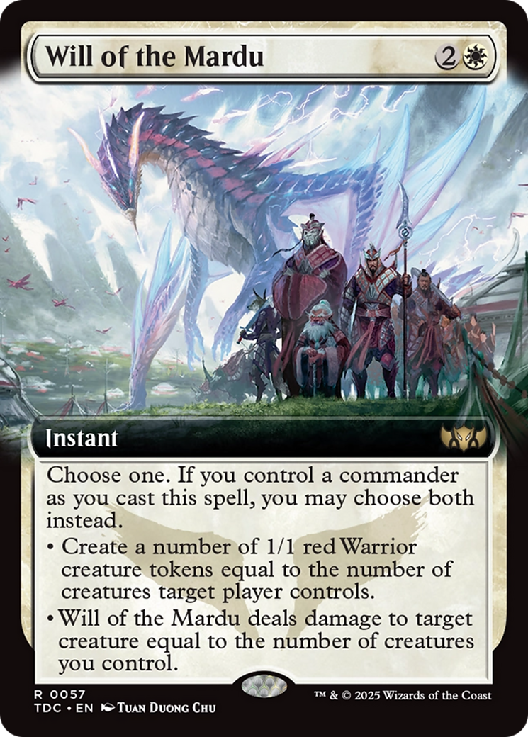 Will of the Mardu (Extended Art) [Tarkir: Dragonstorm Commander] | Dragon's Lair Comics and Fantasy Houston TX