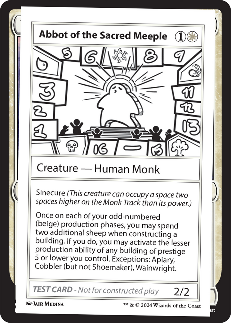 Abbot of the Sacred Meeple [Mystery Booster 2 Playtest Cards] | Dragon's Lair Comics and Fantasy Houston TX