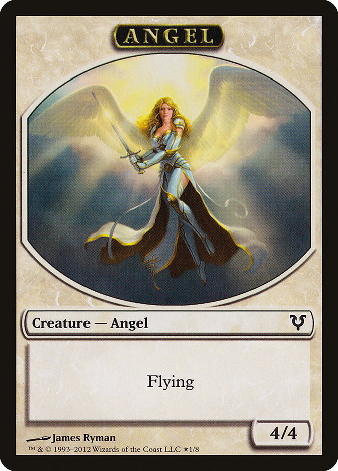 Angel // Demon Double-Sided Token (Oversized) [Open the Helvault] | Dragon's Lair Comics and Fantasy Houston TX