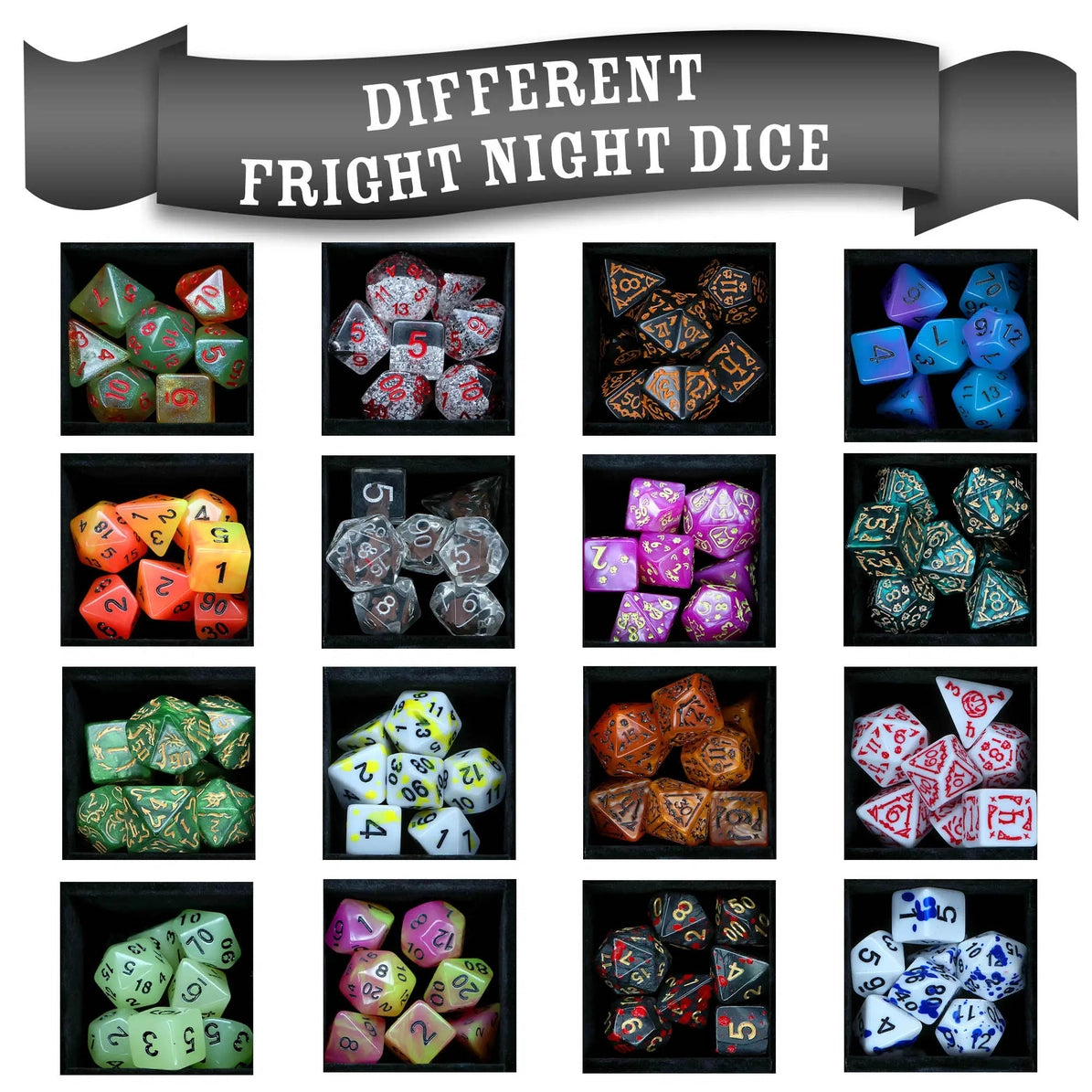1985 Games: Fright Night Mystery Dice – Spooky Dice, Pin and Sticker Blind Bag | Dragon's Lair Comics and Fantasy Houston TX