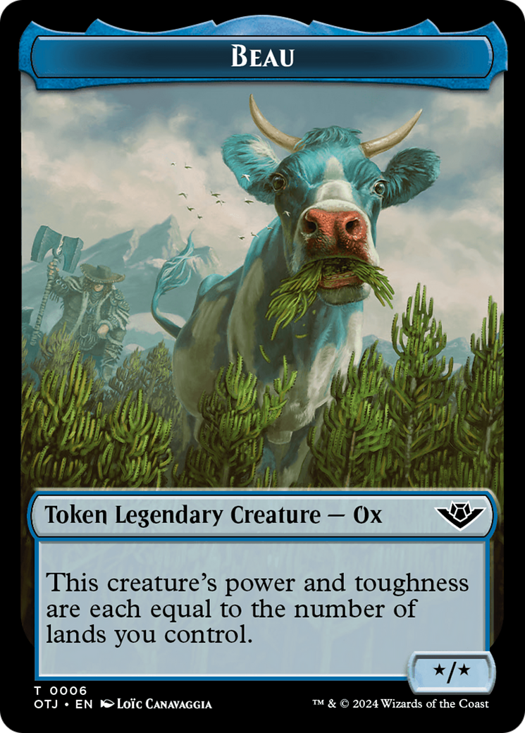 Treasure // Beau Double-Sided Token [Outlaws of Thunder Junction Tokens] | Dragon's Lair Comics and Fantasy Houston TX