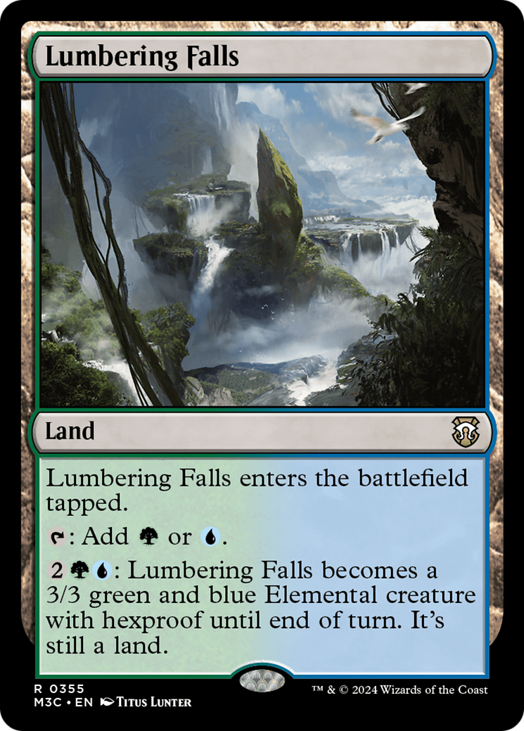 Lumbering Falls (Ripple Foil) [Modern Horizons 3 Commander] | Dragon's Lair Comics and Fantasy Houston TX